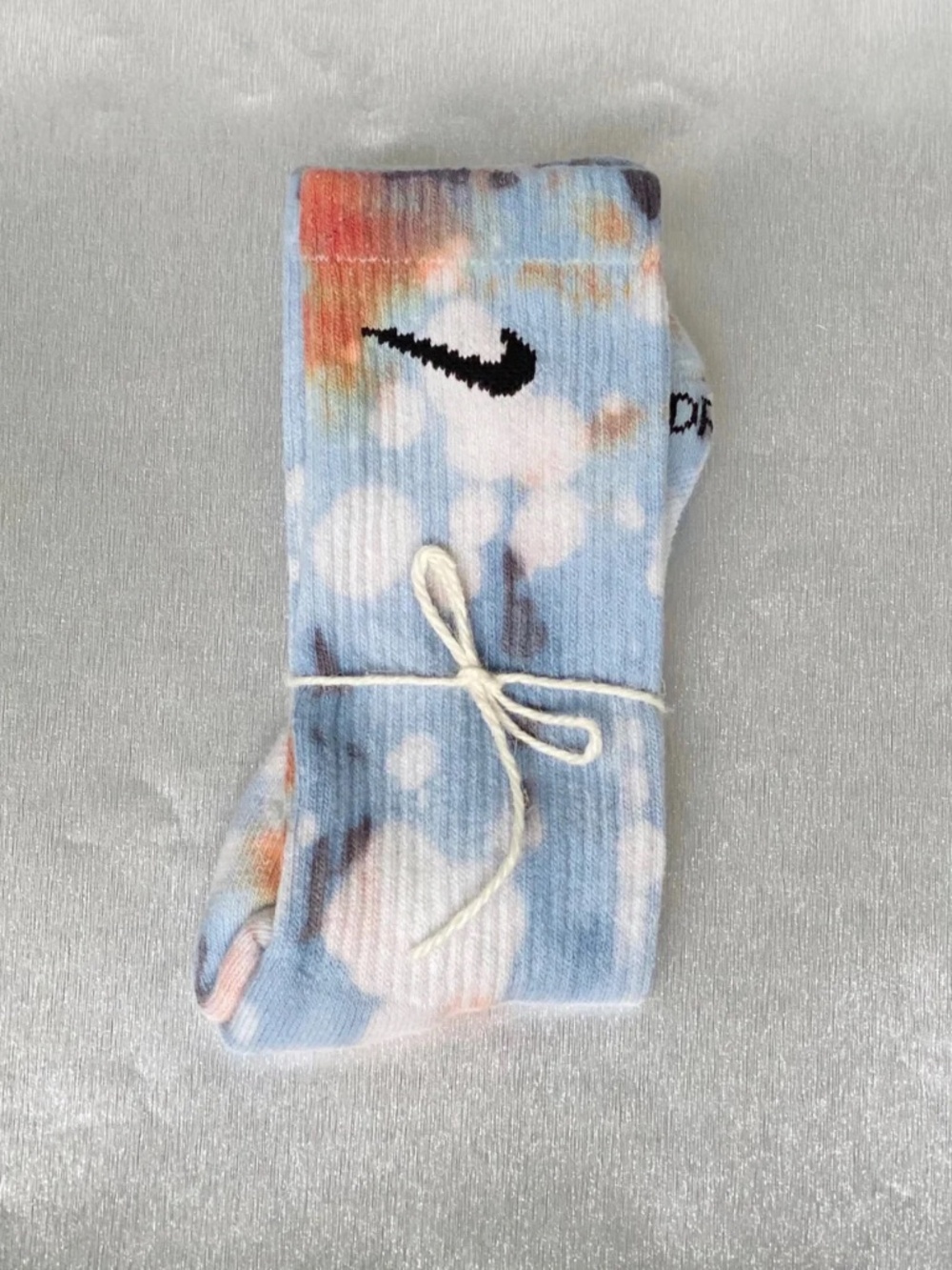 Sky Diver Tie Dye Crew Socks Adult Medium